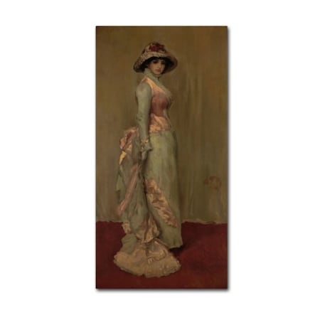 Whistler 'Harmony In Pink And Gray Lady Meux' Canvas Art,16x32